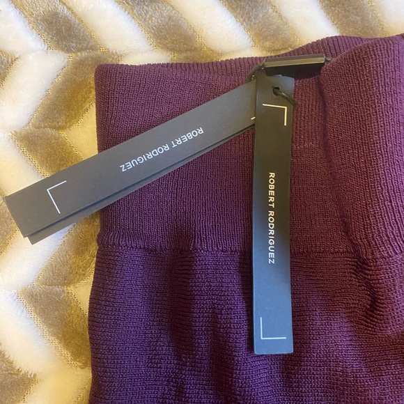 Robert Rodriguez fringed knitted merlot midi skirt Size Xs Brand new - Picture 5 of 10